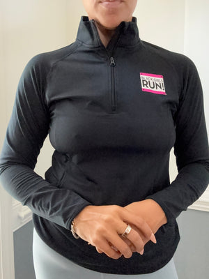 Black Girls RUN! Logo 1/4 Zip Pullover