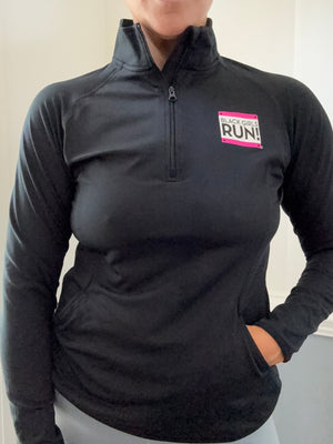 Black Girls RUN! Logo 1/4 Zip Pullover